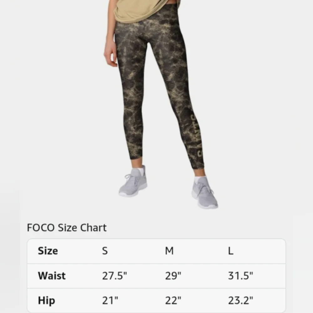 NWT Womens NFL New Orleans NOLA Saints Black & Gold Foco Cloud Leggings Football
